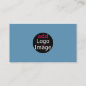 独自のイメージを追加カスタムスタイリッシュDusty Blue 名刺 (正面)