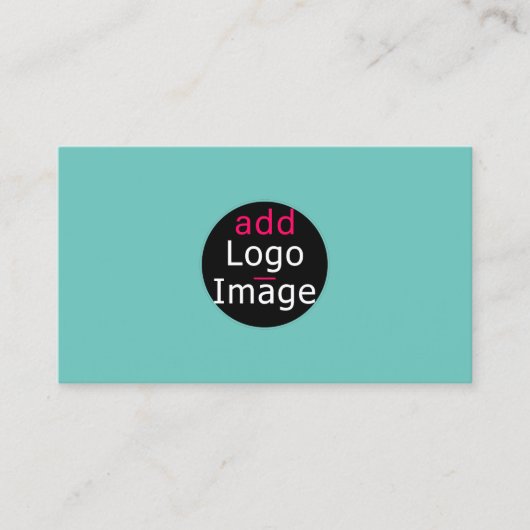 独自のイメージを追加カスタムChic Fresh Mint Green 名刺 (正面)