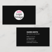 独自のイメージを追加カスタムExvasant Black 名刺 (正面/裏面)