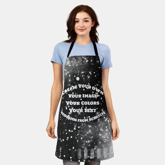 独自のイメージイメージをカスタム作成 エプロン (着用した状態)