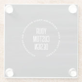 独自のイメージイメージをカスタム作成 ガラスコースター (裏面)