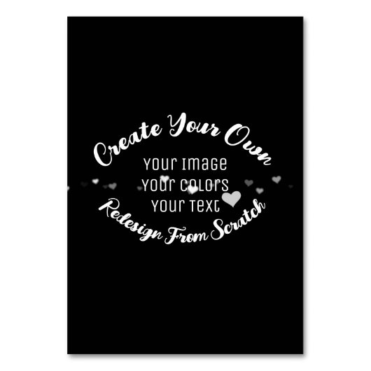 独自のイメージイメージをカスタム作成 テーブルナンバー (正面)