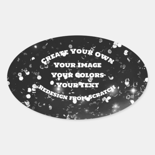 独自のイメージイメージをカスタム作成 楕円形シール (正面)