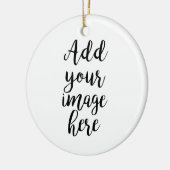 独自のイメージカスタマイズ可能な円の追加オーナメント セラミックオーナメント (左)