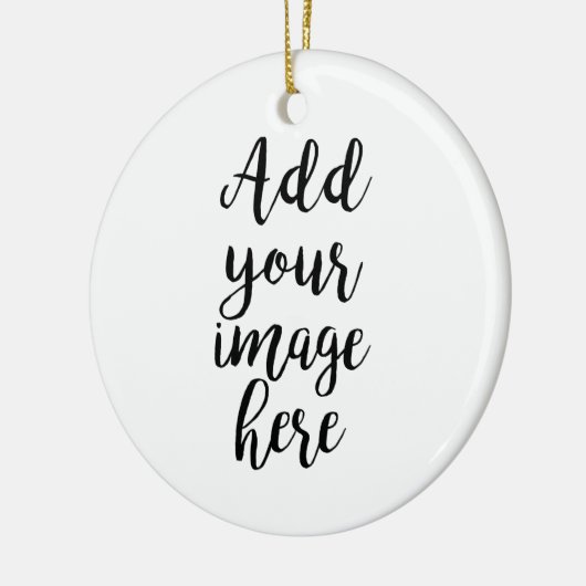独自のイメージカスタマイズ可能な円の追加オーナメント セラミックオーナメント (左)
