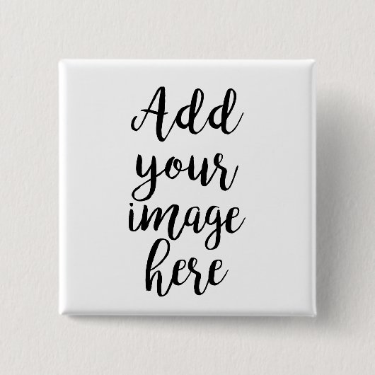 独自のイメージカスタマイズ可能な正方形バッジを追加 缶バッジ (正面)