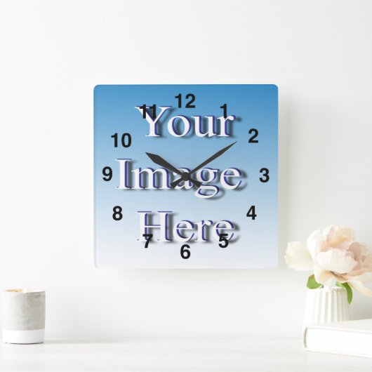 独自のイメージスタイリッシュテンプレートの作成 スクエア壁時計 (ホーム)