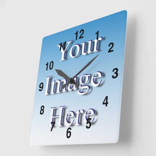 独自のイメージスタイリッシュテンプレートの作成 スクエア壁時計 (傾斜)