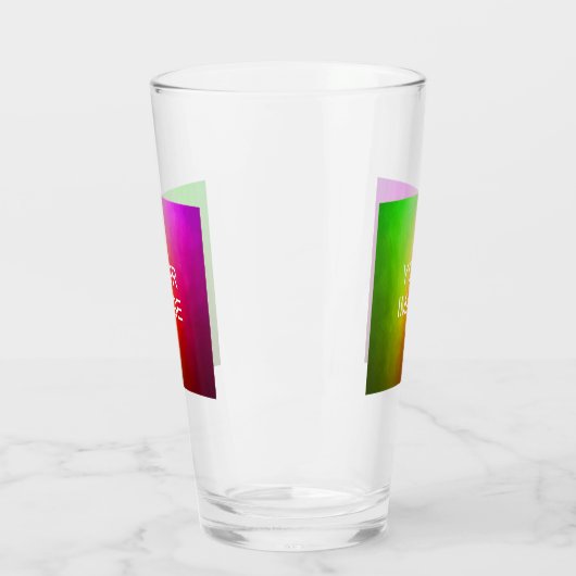 独自のイメージフォトロゴを作成する文字16oz Beer タンブラーグラス (左)