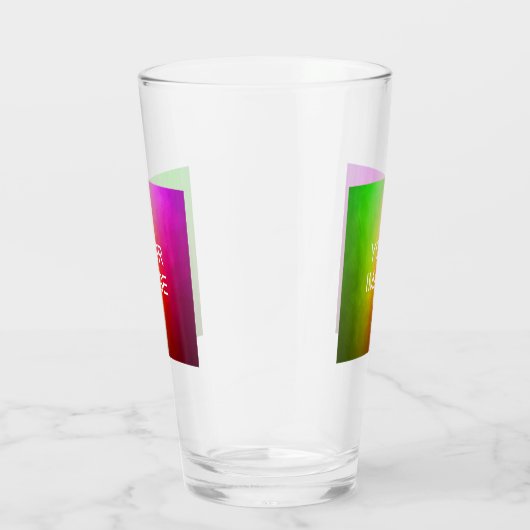 独自のイメージフォトロゴを作成する文字16oz Beer タンブラーグラス (右)