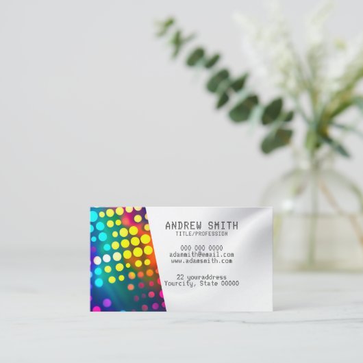 独自のイメージ点字名刺の追加 名刺 (スタンド正面)