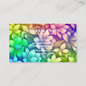 独自のイメージ装飾用フローラ名刺の追加 名刺 (裏面)