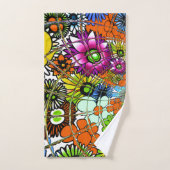 .独自のインフィニティカラフルフローラを作成スタイリッシュする バスタオルセット (ハンドタオル)