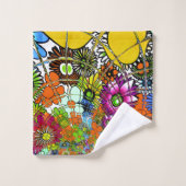 .独自のインフィニティカラフルフローラを作成スタイリッシュする バスタオルセット (ウォッシュタオル)