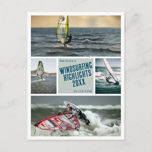 独自のウィンドサーフィン写真はがきを作成する ポストカード (正面)