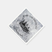 独自のウェルカムマウンテンファミリーロッジロックを作成 スタンダードカクテルナプキン (角)