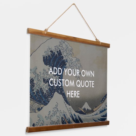 独自のウェーブ素晴らし引用文の作成 吊り下げ型タペストリー (傾斜あり)
