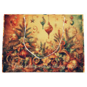 独自のエキゾチックなクリスマスツリーとオーナメントを作成 ラージペーパーバッグ (正面)