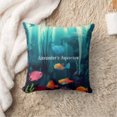 独自のエキゾチックな魚タンク水族館 クッション (ブランケット)