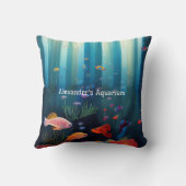 独自のエキゾチックな魚タンク水族館 クッション (裏面)