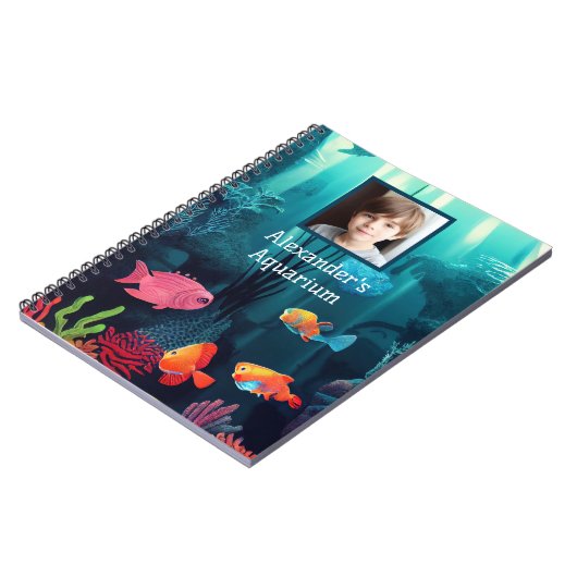 独自のエキゾチックな魚タンク水族館 ノートブック (左側)