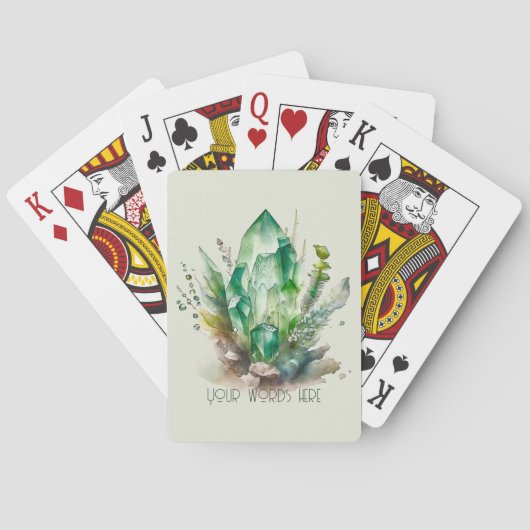 独自のエメラルドグリーンの結晶を作成する トランプ (裏面)