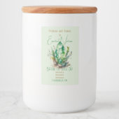 独自のエメラルドグリーンの結晶を作成する フードラベル (正面)