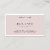 独自のエレガントプロフェッショナルプレーンのモダン作成 名刺 (裏面)