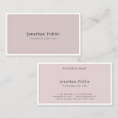 独自のエレガントプロフェッショナルプレーンのモダン作成 名刺 (正面/裏面)