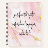 独自のエレガントモダン引用文の作成 ノートブック (正面)