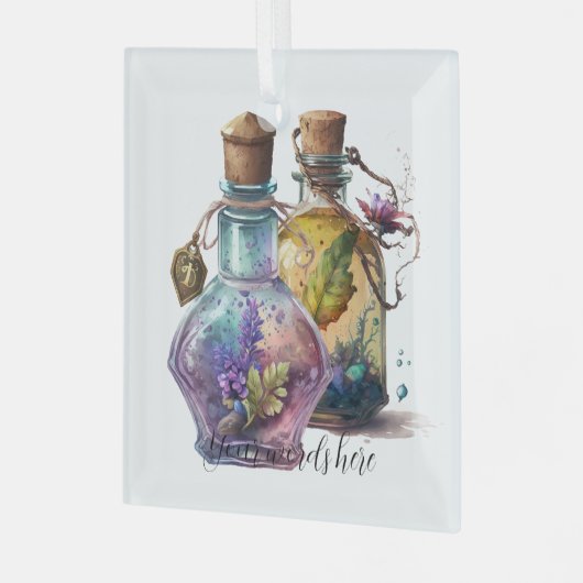 独自のオプションボトルの作成 ガラスオーナメント (正面左)