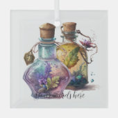 独自のオプションボトルの作成 ガラスオーナメント (正面)