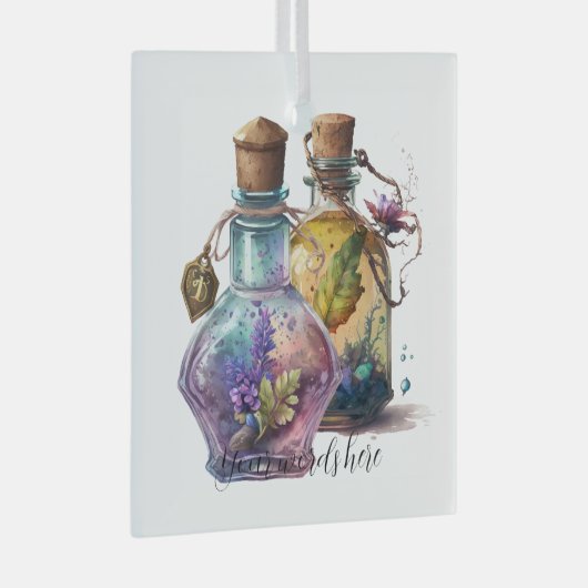 独自のオプションボトルの作成 ガラスオーナメント (正面右)