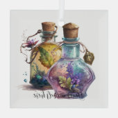 独自のオプションボトルの作成 ガラスオーナメント (裏面)