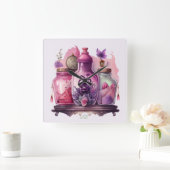 独自のオプションボトルの作成 スクエア壁時計 (ホーム)