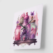 独自のオプションボトルの作成 スクエア壁時計 (傾斜)