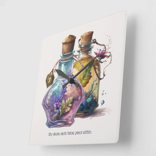 独自のオプションボトルの作成 スクエア壁時計 (傾斜)