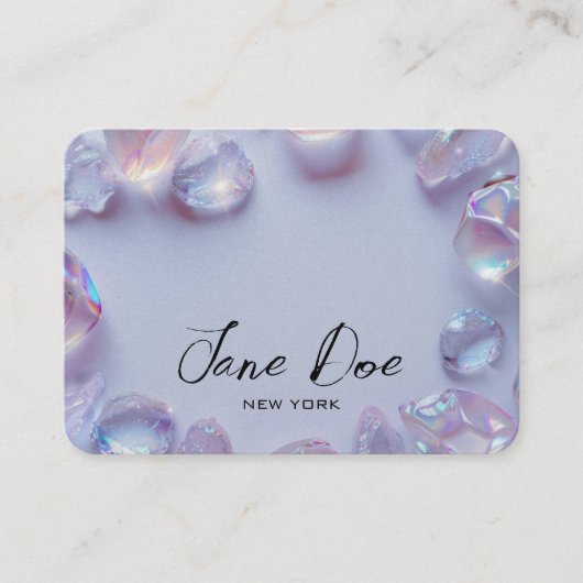 独自のオペルカスタムストーンを作成縁どする 名刺 (正面)