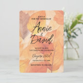 独自のオレンジカスタム色の紅葉を作成結婚する 招待状 (スタンド正面)