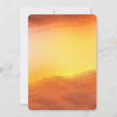 独自のオレンジカスタム色の背景を作結婚成 招待状 (裏面)