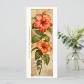 独自のオレンジ色のハイビスカスブックマークカードの作成 (スタンド正面)