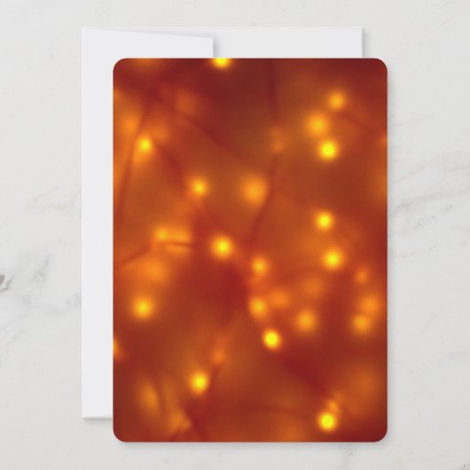独自のオレンジ色のライトを作結婚成 招待状 (裏面)