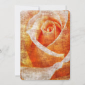 独自のオレンジ色のヴィンテージバラを作成 招待状 (裏面)