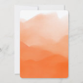 独自のオレンジ色の水の色を作グラデーション成結婚する 招待状 (裏面)