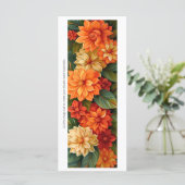 独自のオレンジ色の色彩の鮮やか花のブックマークを作成 (スタンド正面)