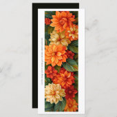 独自のオレンジ色の色彩の鮮やか花のブックマークを作成 (正面/裏面)