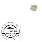 独自のオーストラリアをテーマにした差出人住所の作成 ラバースタンプ (押印)