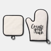 独自のオーブンミットを作成 鍋つかみ&鍋敷きセット (正面)