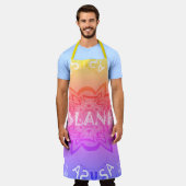 独自のオールオ空白のーバープリントの作成 エプロン (着用した状態)