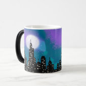 独自のオーロラボレアリスナイトタイムシティを作成 モーフィングマグカップ (正面左)